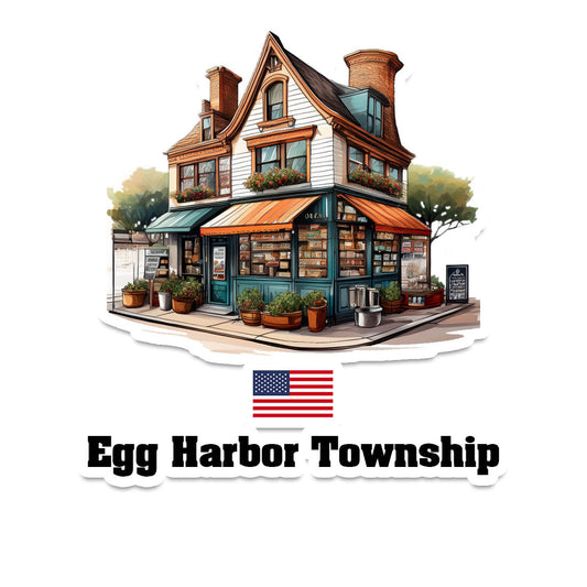 Egg Harbor Township Home Town Office Shop USA Sticker & Magnet