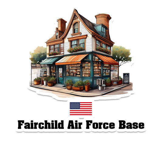 Fairchild Air Force Base Home Town Office Shop USA Sticker & Magnet