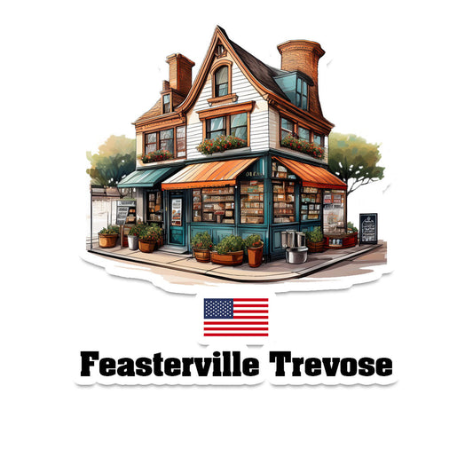 Feasterville Trevose Home Town Office Shop USA Sticker & Magnet