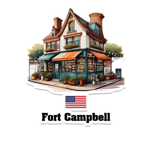 Fort Campbell Home Town Office Shop USA Sticker & Magnet