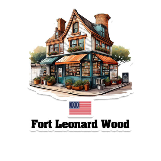 Fort Leonard Wood Home Town Office Shop USA Sticker & Magnet