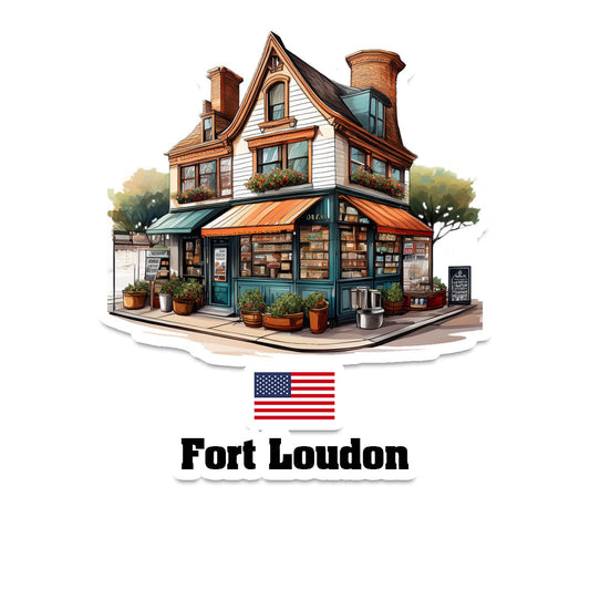 Fort Loudon Home Town Office Shop USA Sticker & Magnet