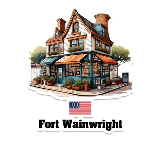 Fort Wainwright Home Town Office Shop USA Sticker & Magnet