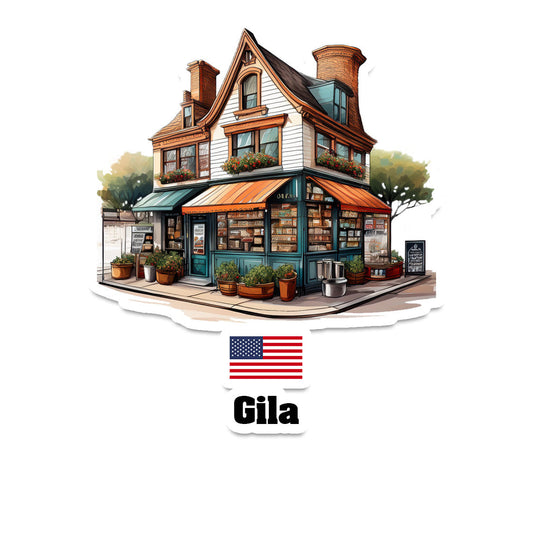 Gila Home Town Office Shop USA Sticker & Magnet