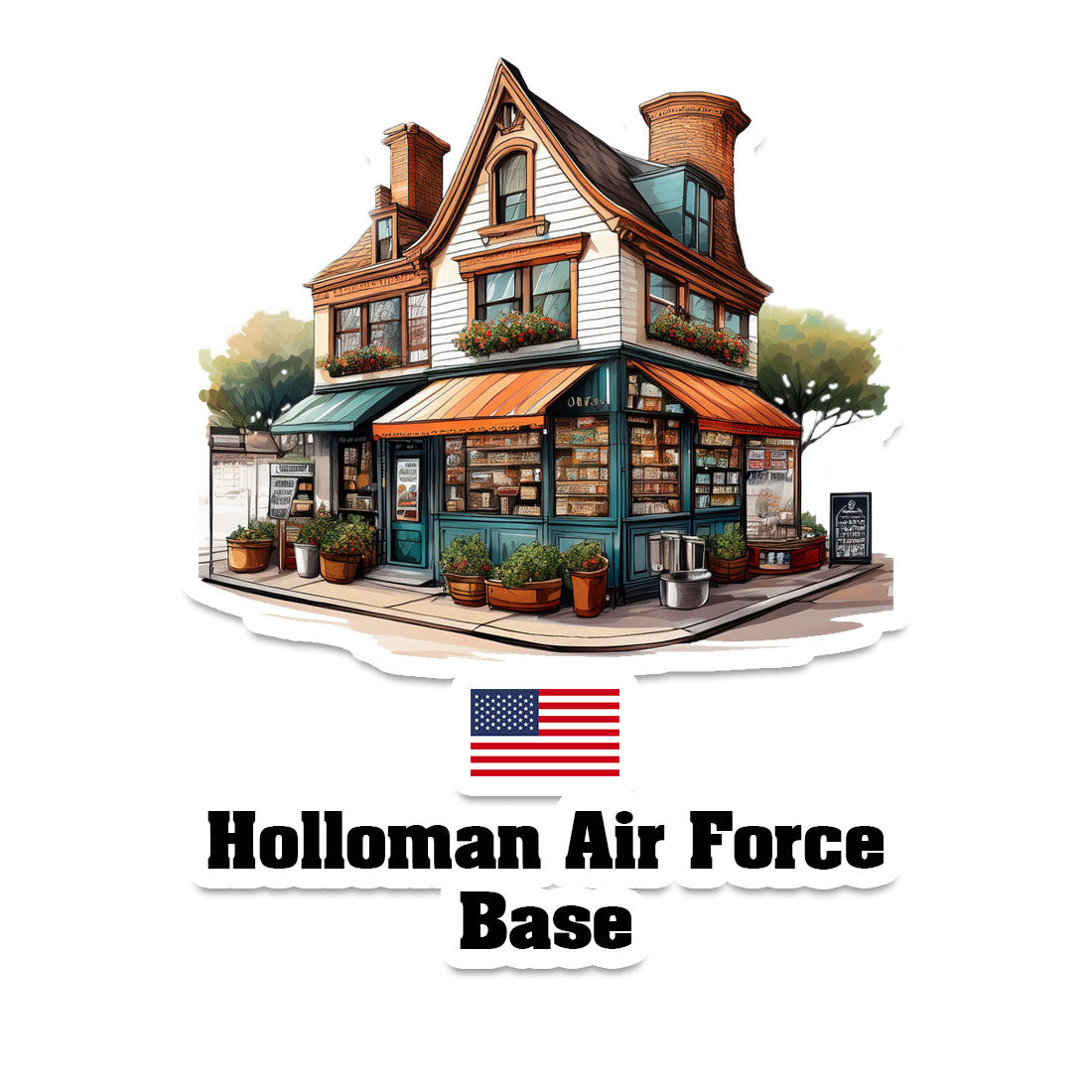 Holloman Air Force Base Home Town Office Shop USA Sticker & Magnet