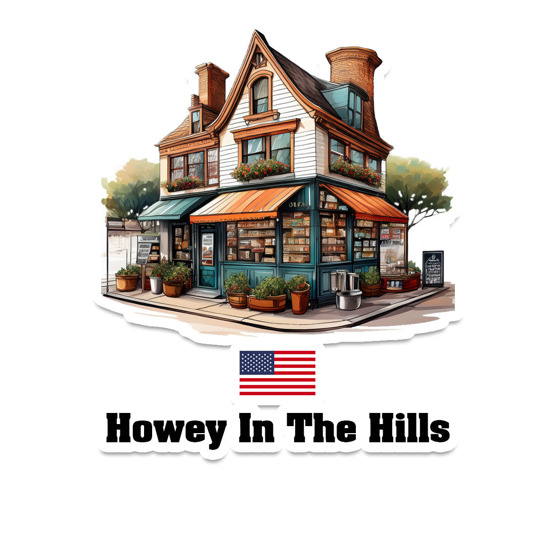 Howey In The Hills Home Town Office Shop USA Sticker & Magnet