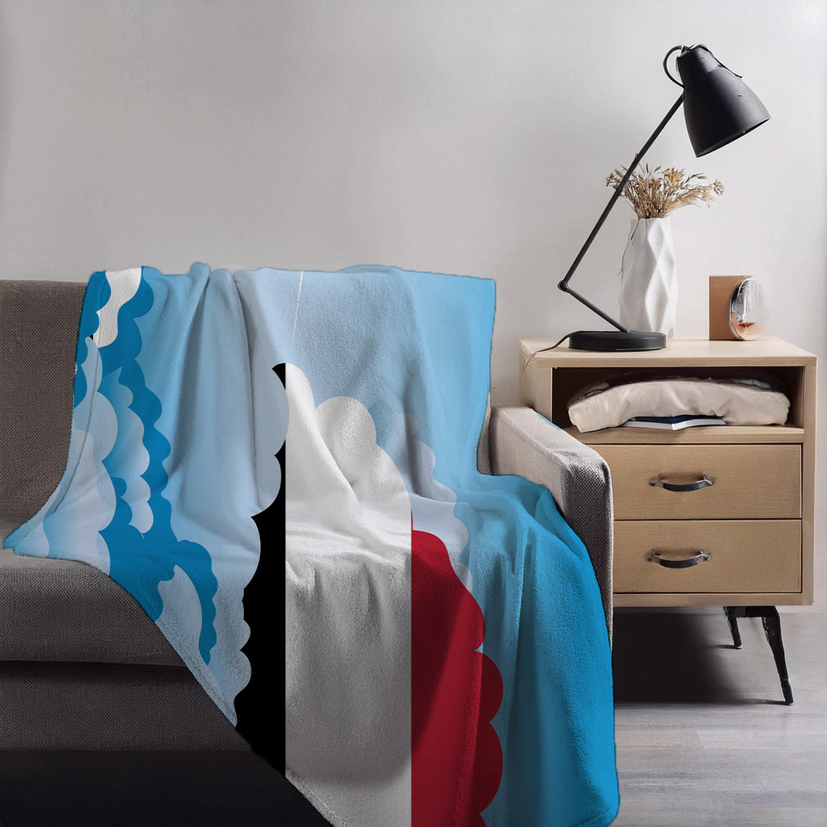Yemen Day Clouds Blankets & Throws | Soft Premium Blankets | City Posters Plus