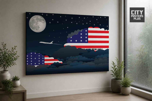 Bikini Atoll Night Clouds Framed Canvas Prints | Country & City Wall Art