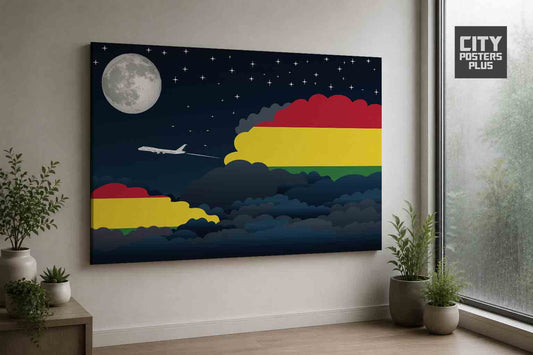 Bolivia Night Clouds Framed Canvas Prints | Country & City Wall Art