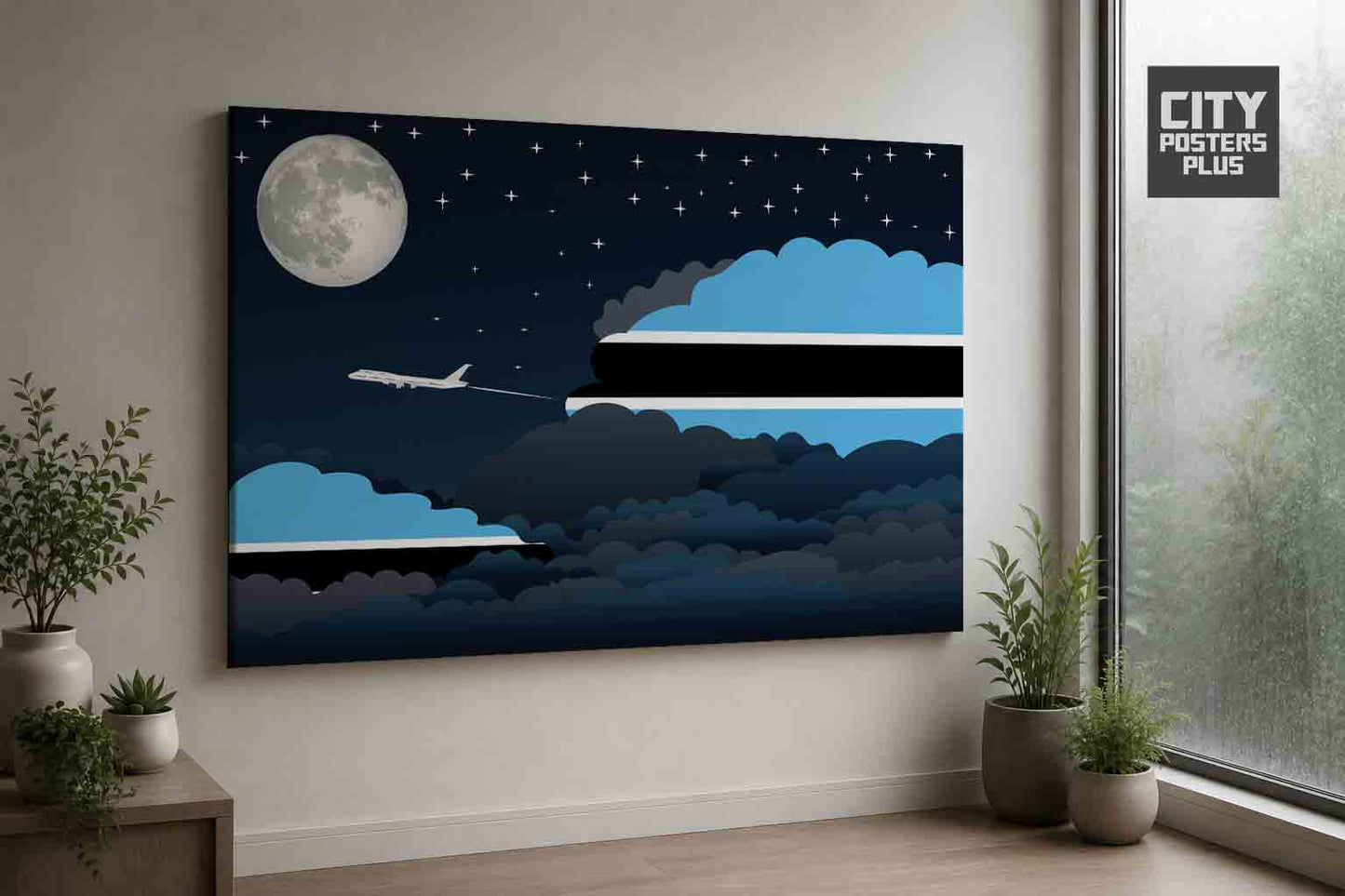 Botswana Night Clouds Framed Canvas Prints | Country & City Wall Art