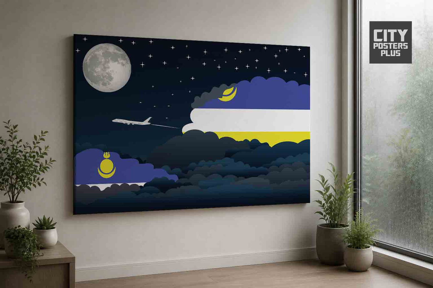 Buryatia Night Clouds Framed Canvas Prints | Country & City Wall Art