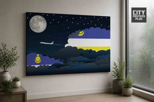 Buryatia Night Clouds Framed Canvas Prints | Country & City Wall Art