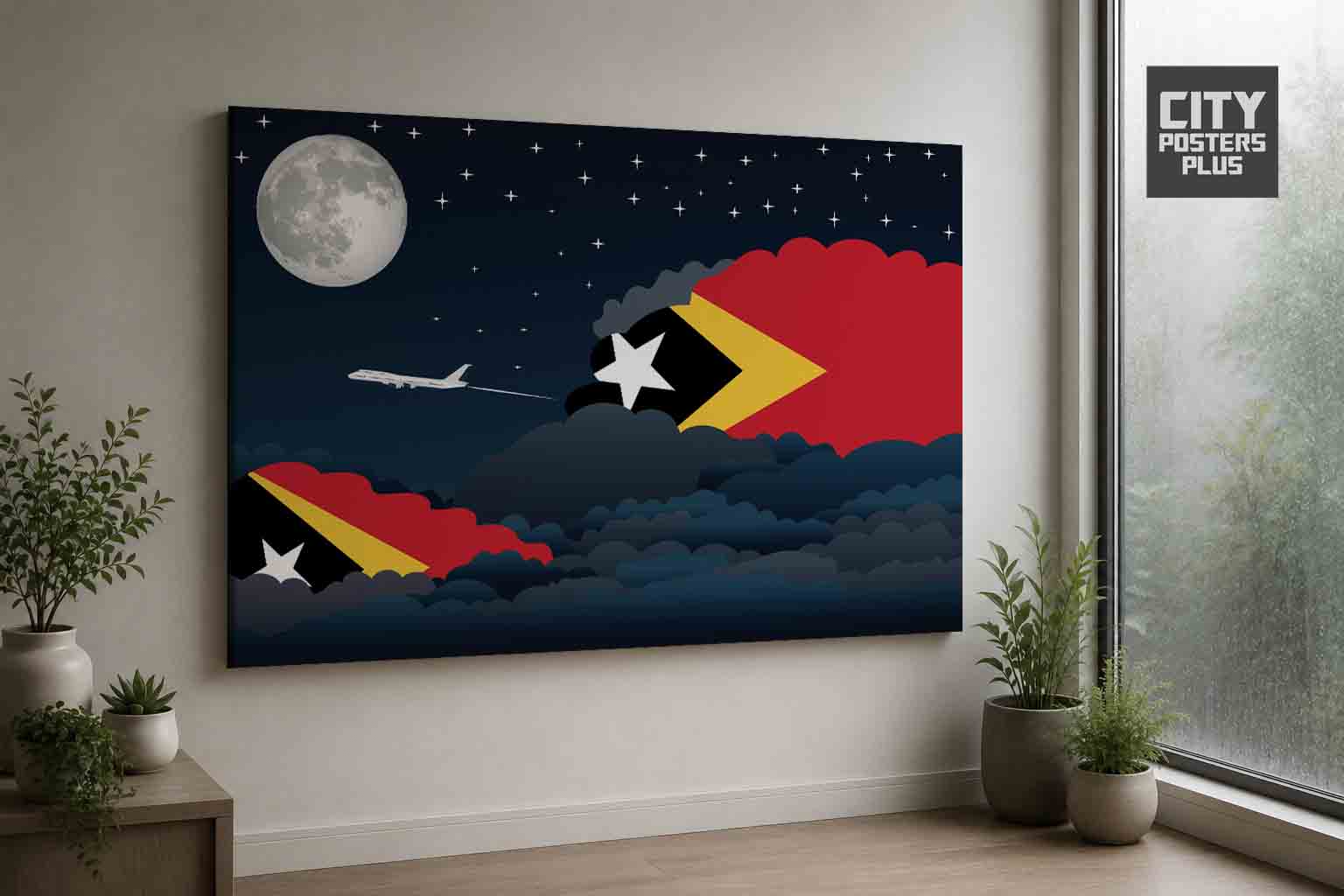 East Timor Night Clouds Framed Canvas Prints | Country & City Wall Art