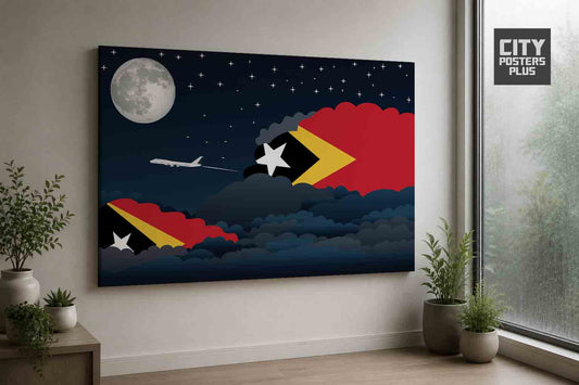 East Timor Night Clouds Framed Canvas Prints | Country & City Wall Art