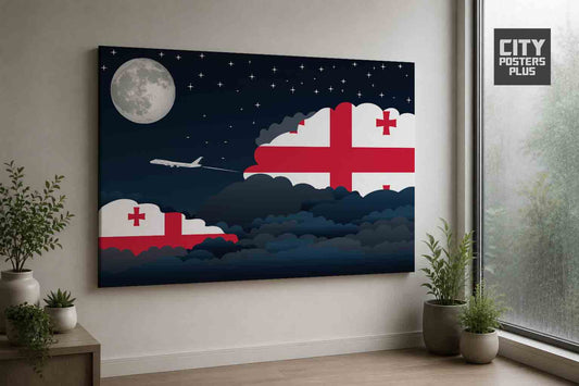 Georgia Night Clouds Framed Canvas Prints | Country & City Wall Art