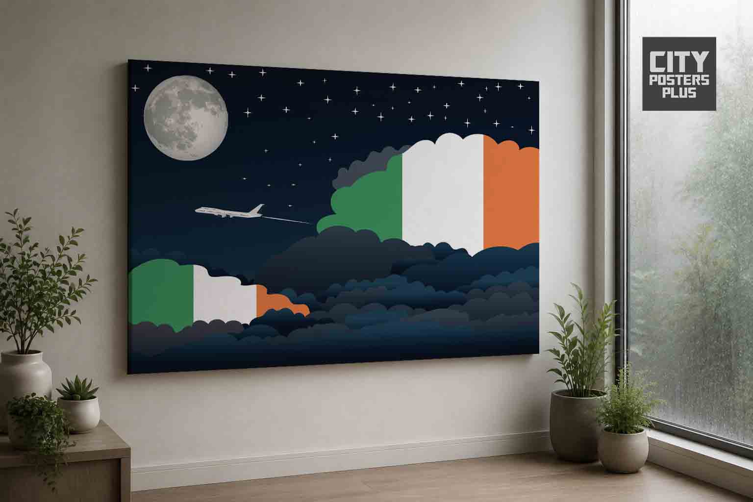 Ireland Night Clouds Framed Canvas Prints | Country & City Wall Art