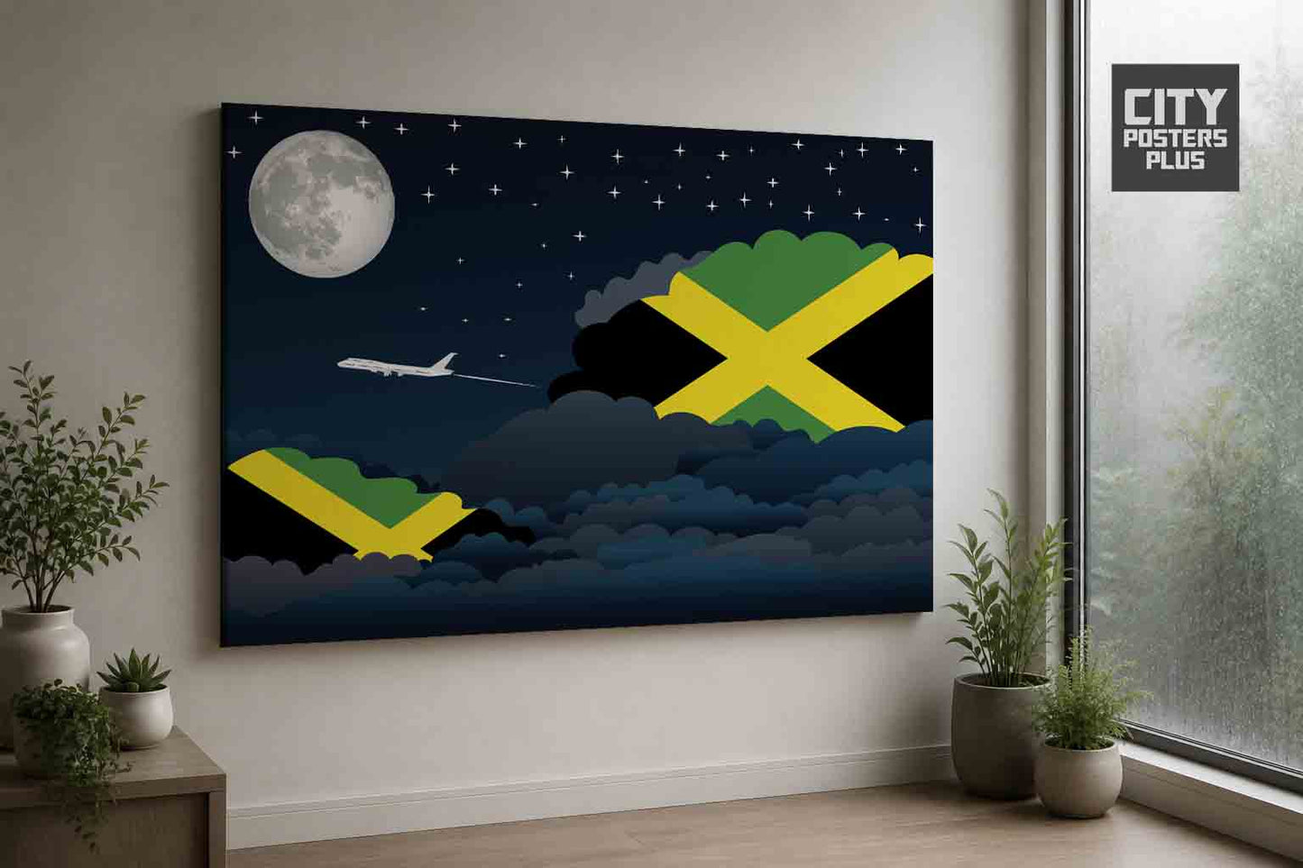 Jamaica Night Clouds Framed Canvas Prints | Country & City Wall Art