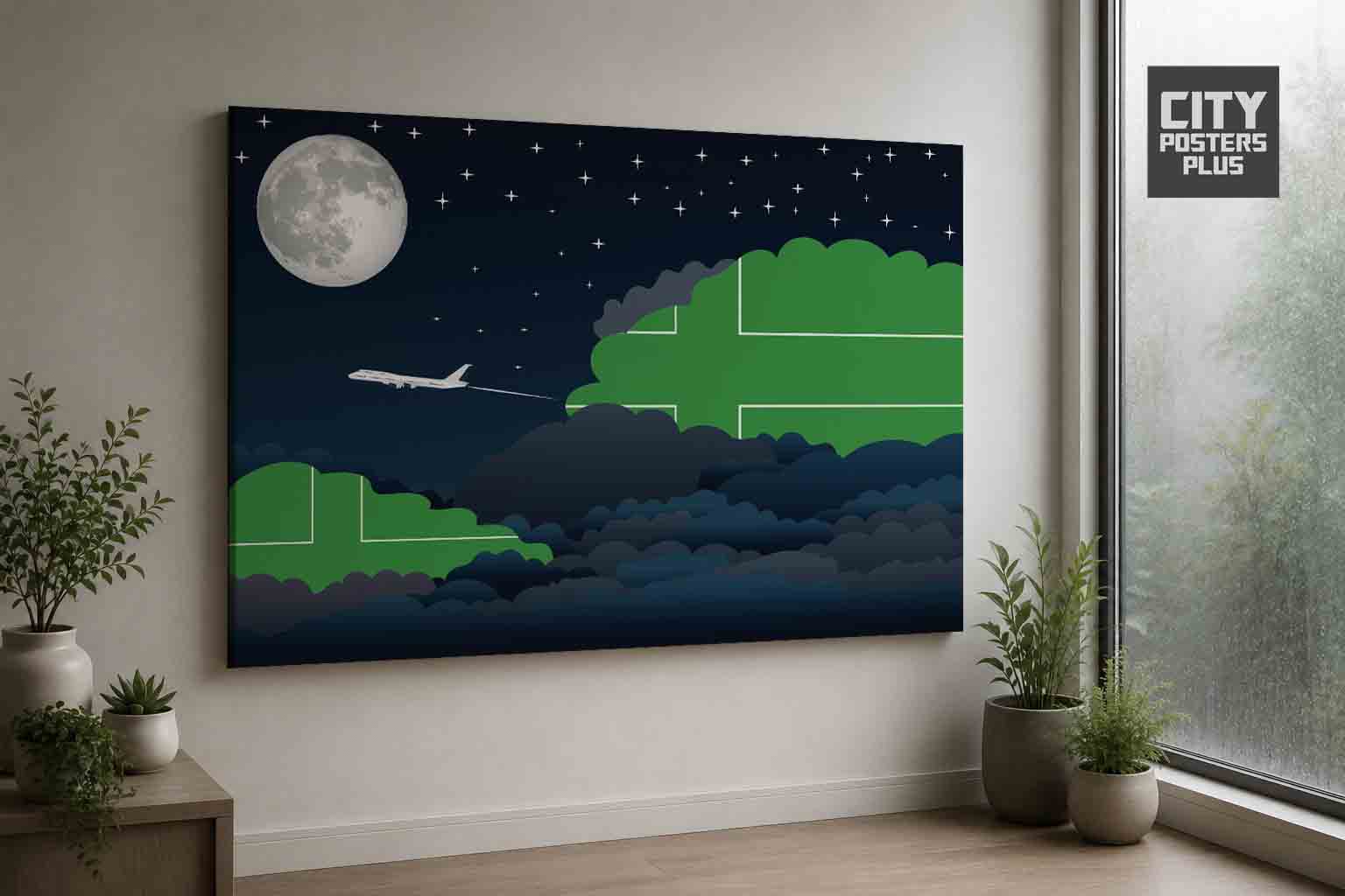 Ladonia Night Clouds Framed Canvas Prints | Country & City Wall Art
