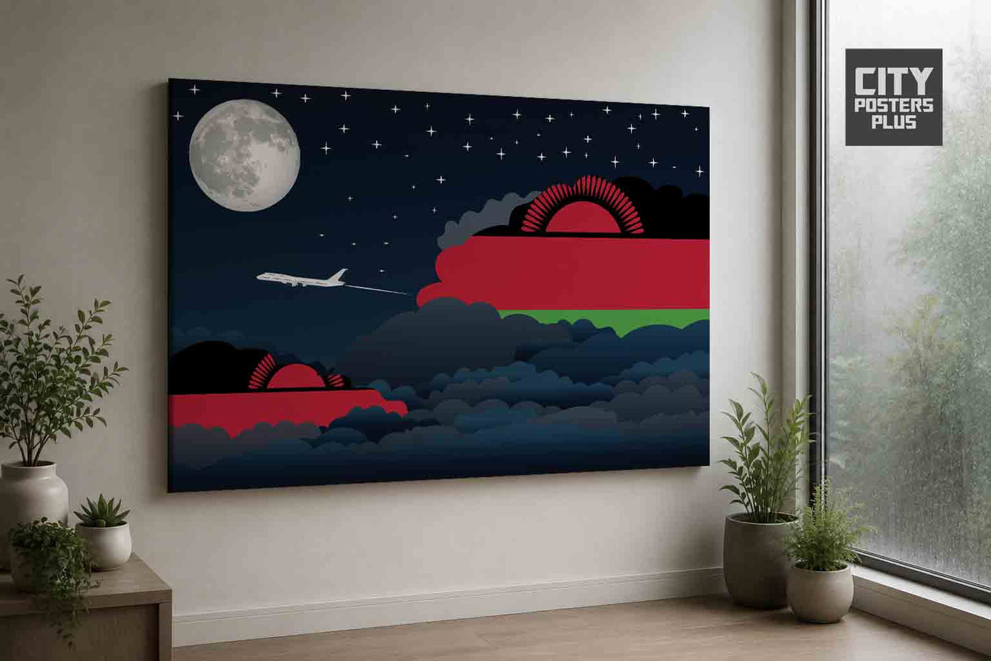 Malawi Night Clouds Framed Canvas Prints | Country & City Wall Art