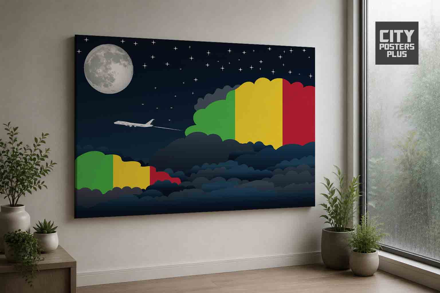 Mali Night Clouds Framed Canvas Prints | Country & City Wall Art