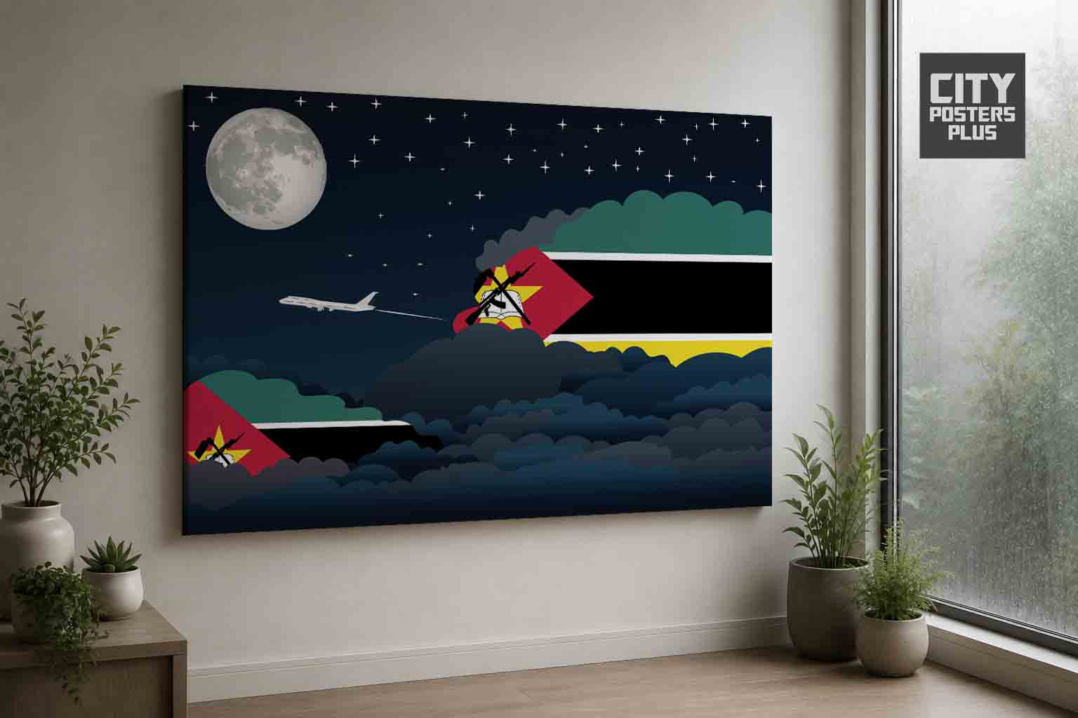 Mozambique Night Clouds Framed Canvas Prints | Country & City Wall Art