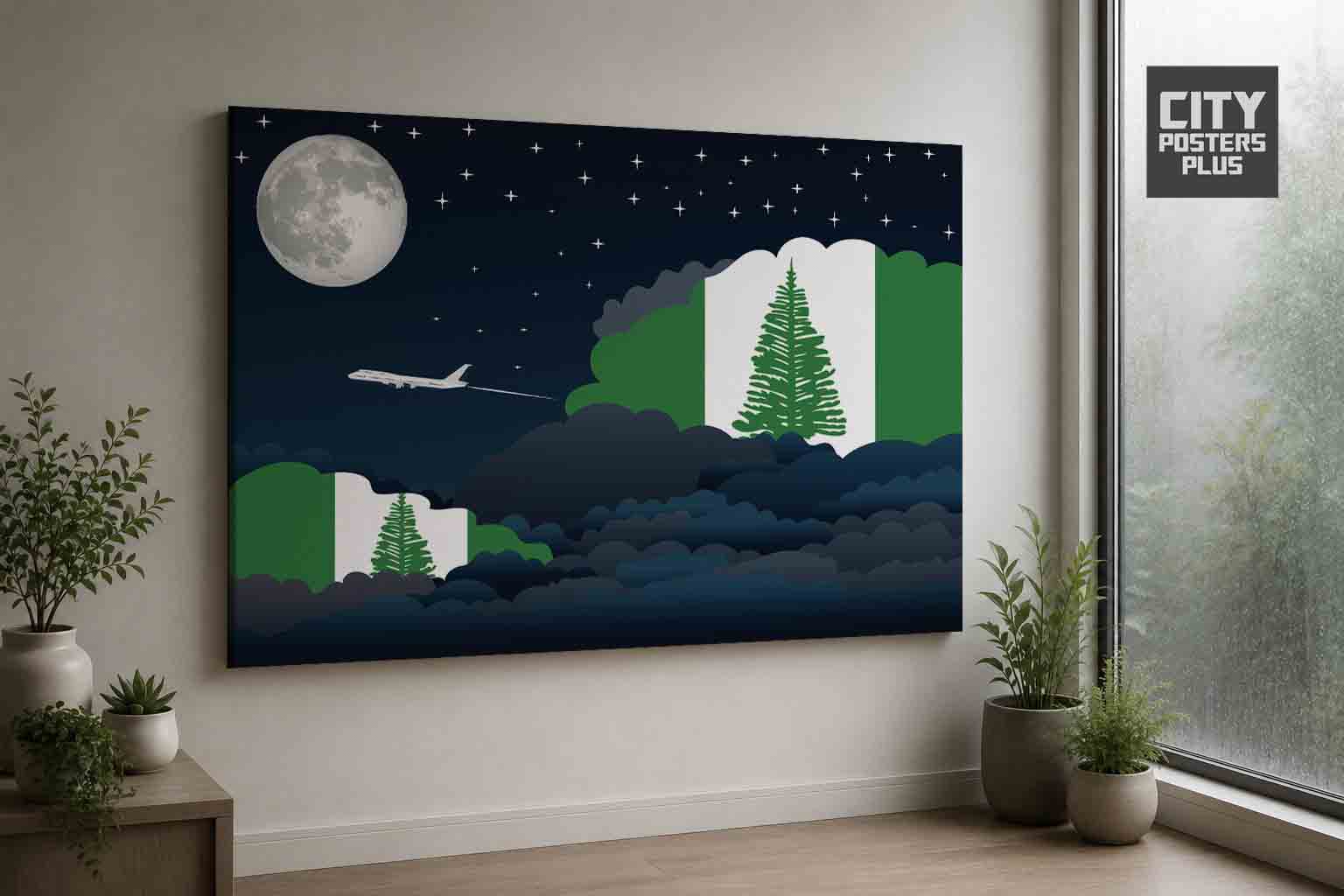 Norfolk Island Night Clouds Framed Canvas Prints | Country & City Wall Art