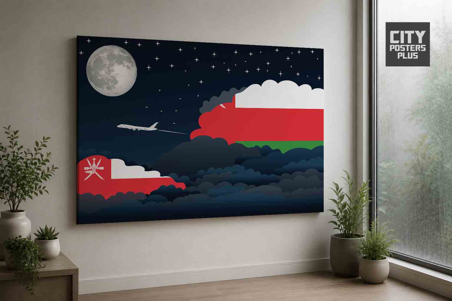 Oman Night Clouds Framed Canvas Prints | Country & City Wall Art