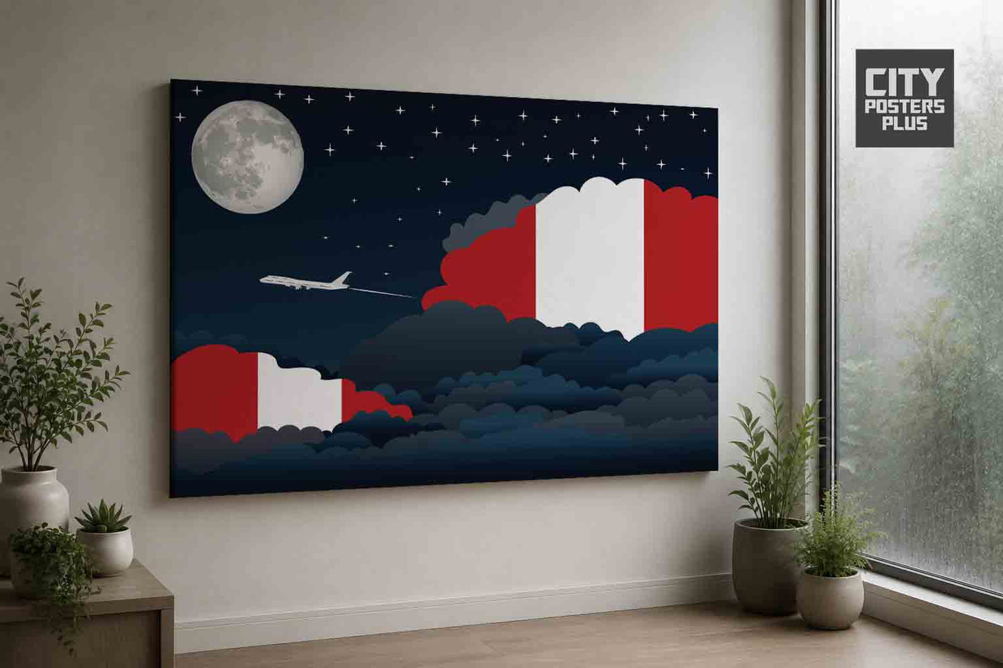 Peru Night Clouds Framed Canvas Prints | Country & City Wall Art