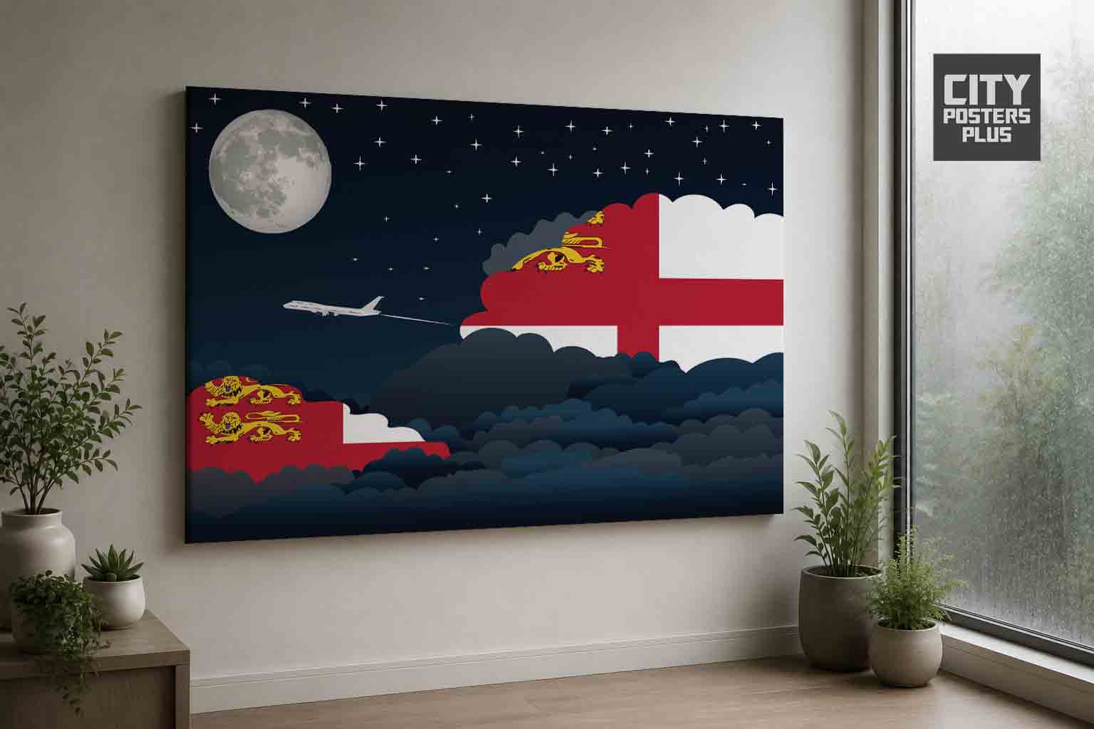Sark Night Clouds Framed Canvas Prints | Country & City Wall Art