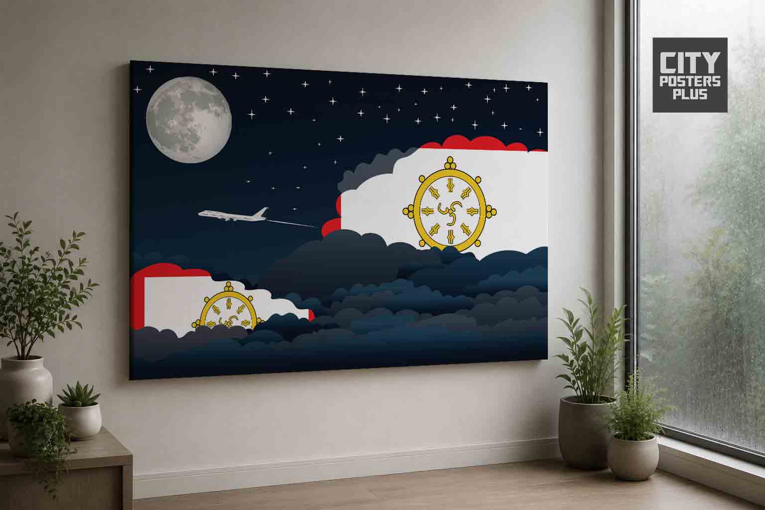 Sikkim Night Clouds Framed Canvas Prints | Country & City Wall Art