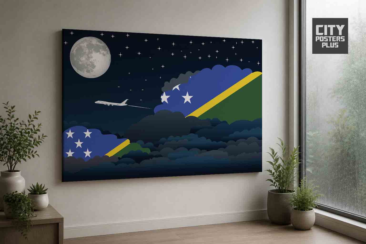 Solomon Islands Night Clouds Framed Canvas Prints | Country & City Wall Art