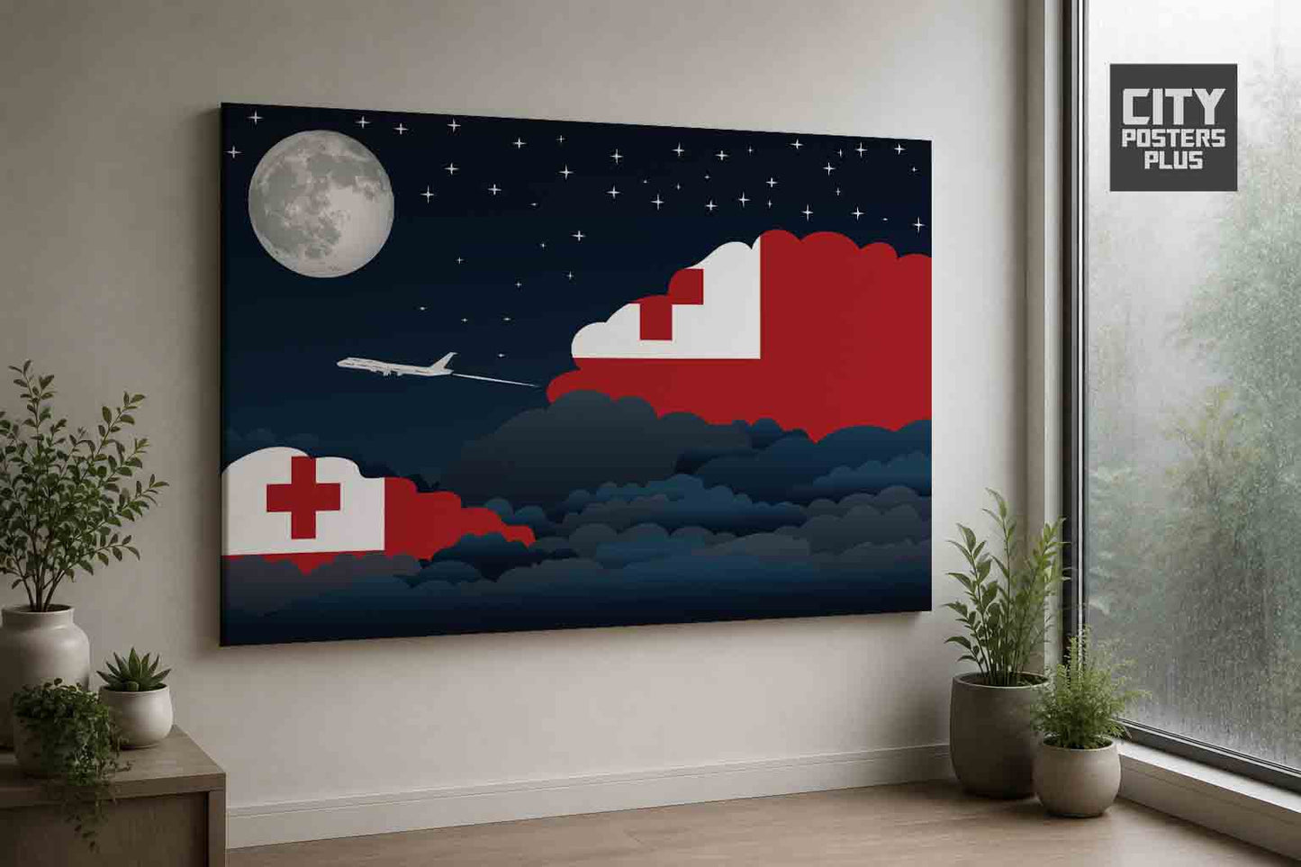 Tonga Night Clouds Framed Canvas Prints | Country & City Wall Art