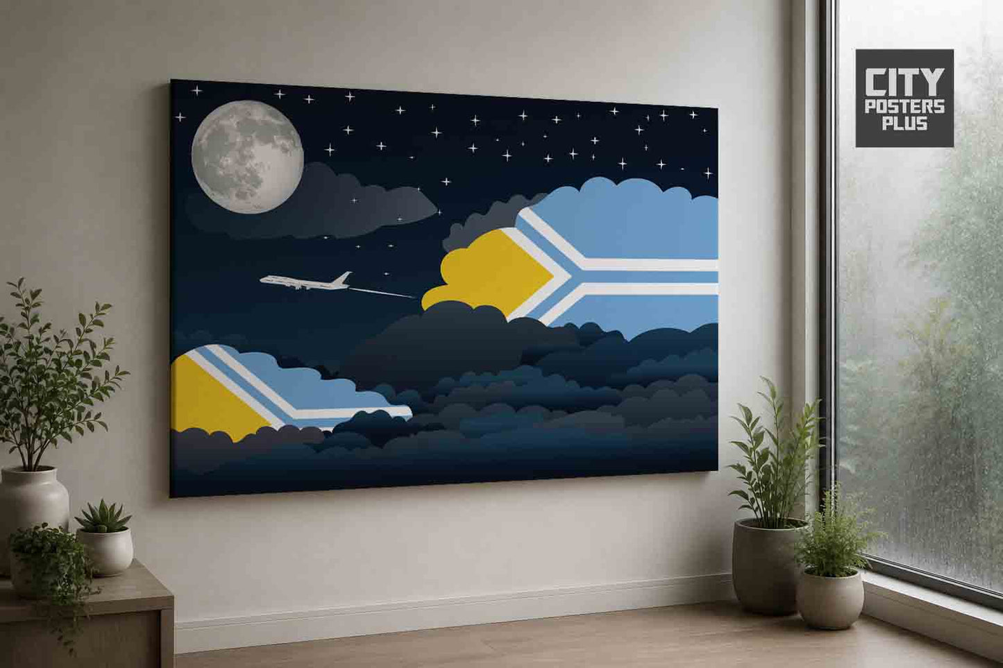 Tuva Night Clouds Framed Canvas Prints | Country & City Wall Art