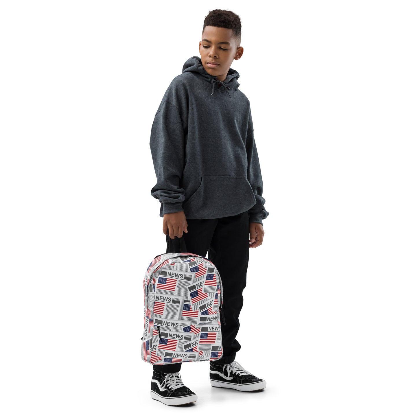 USA Newspapers 15" inches Laptop Backpack (White)