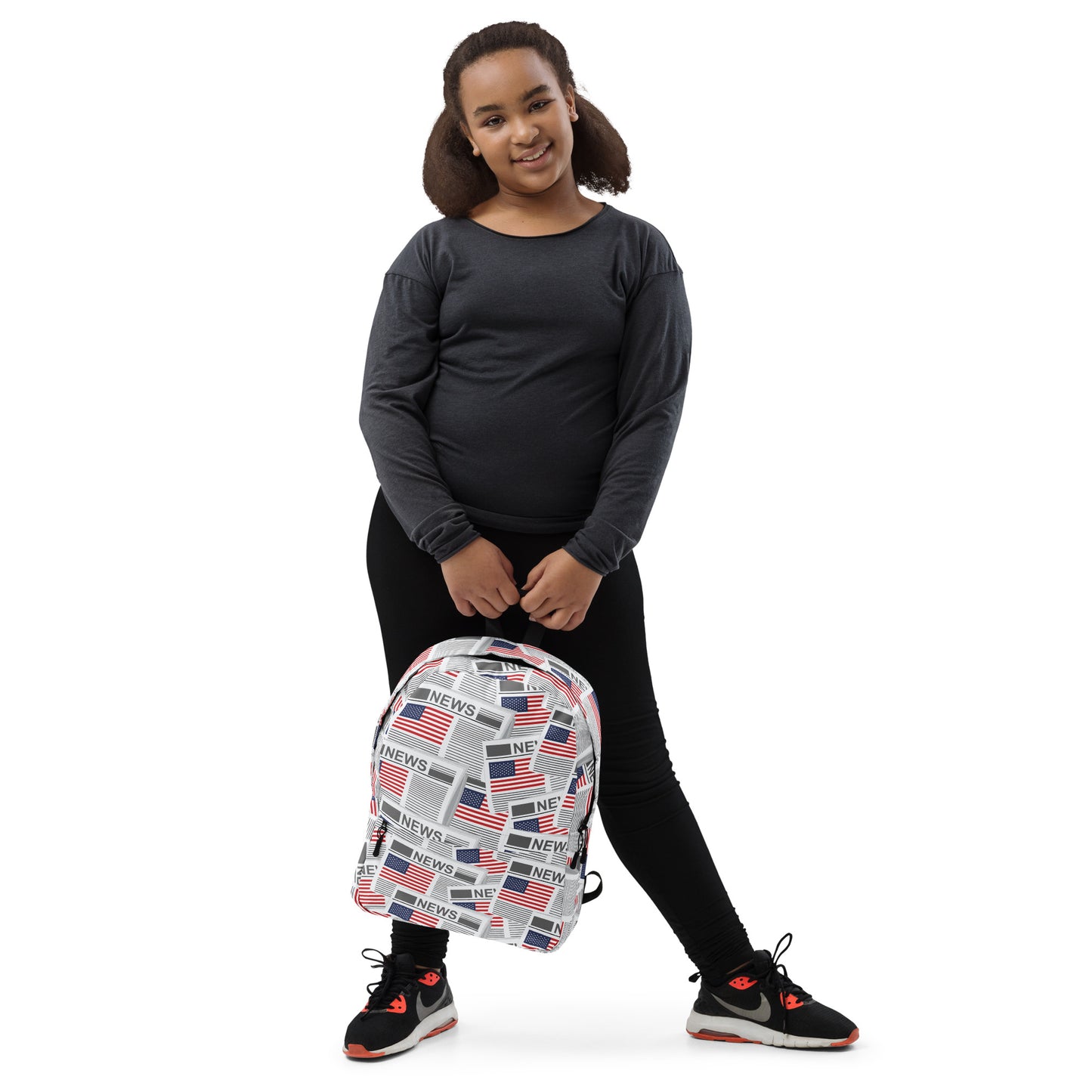 USA Newspapers 15" inches Laptop Backpack (White)