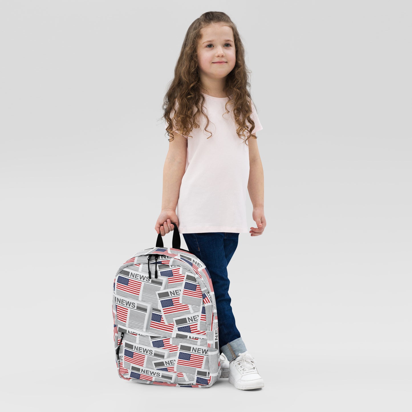 USA Newspapers 15" inches Laptop Backpack (White)