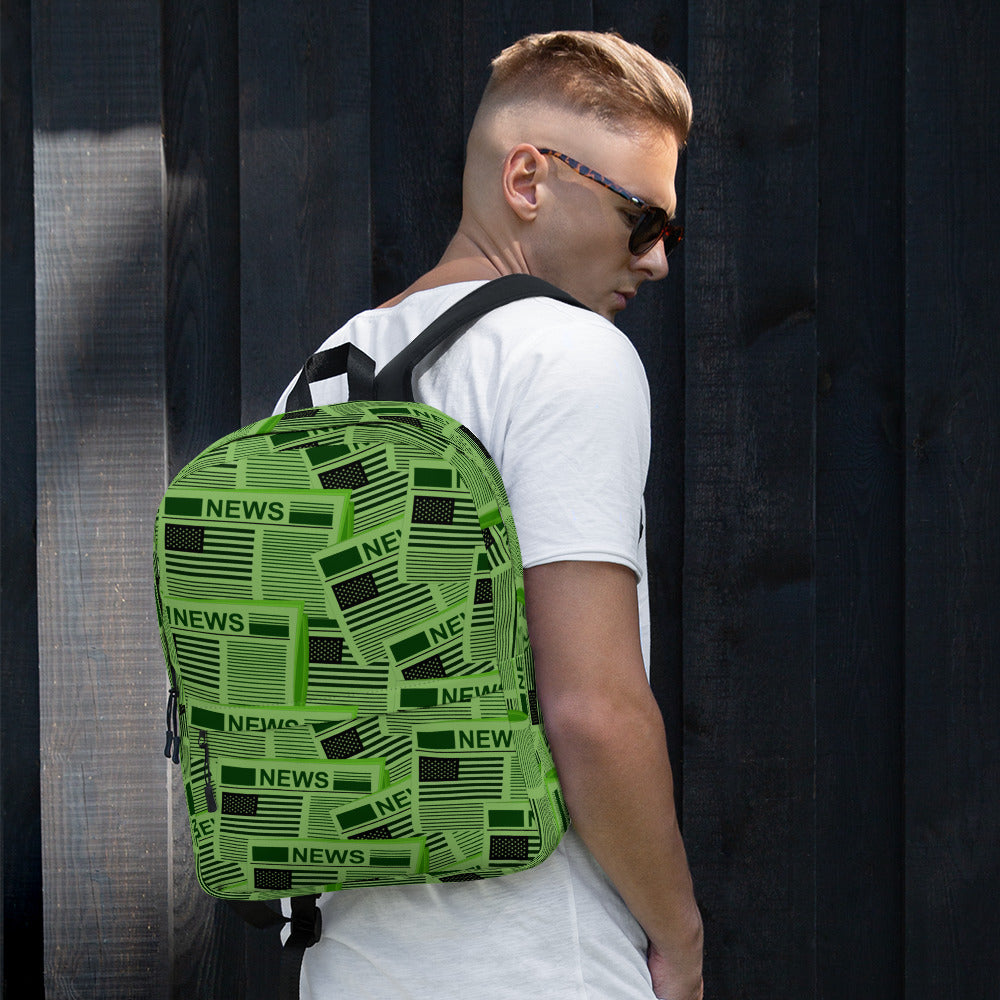 USA Newspapers 15" inches Laptop Backpack (Green)