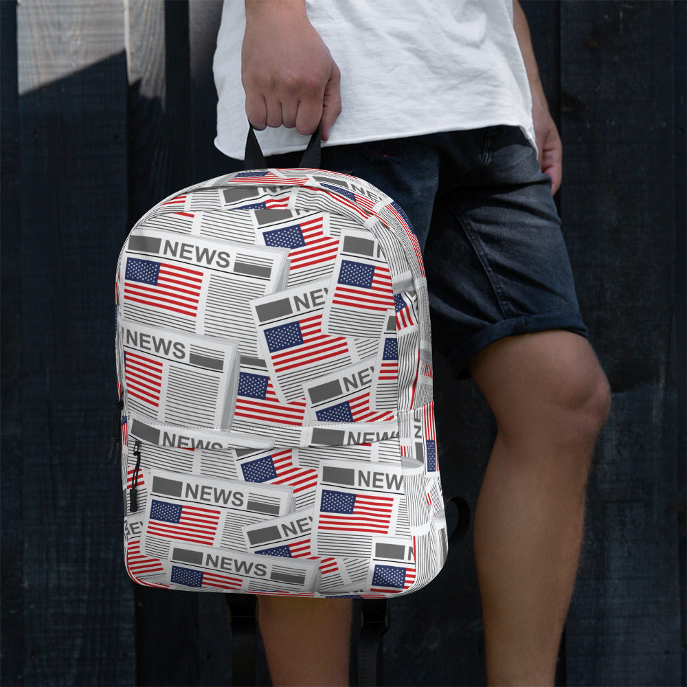 USA Newspapers 15" inches Laptop Backpack (White)