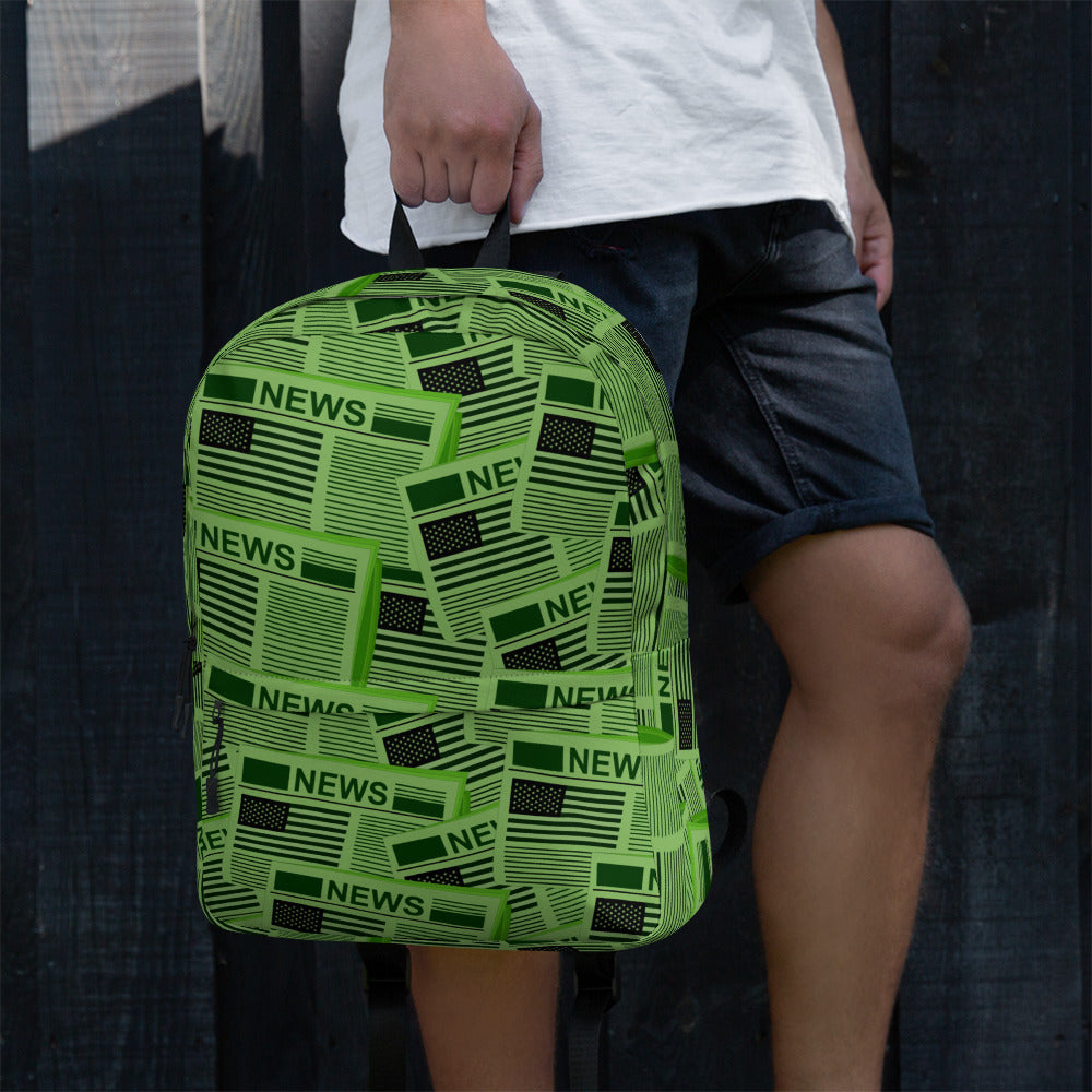 USA Newspapers 15" inches Laptop Backpack (Green)