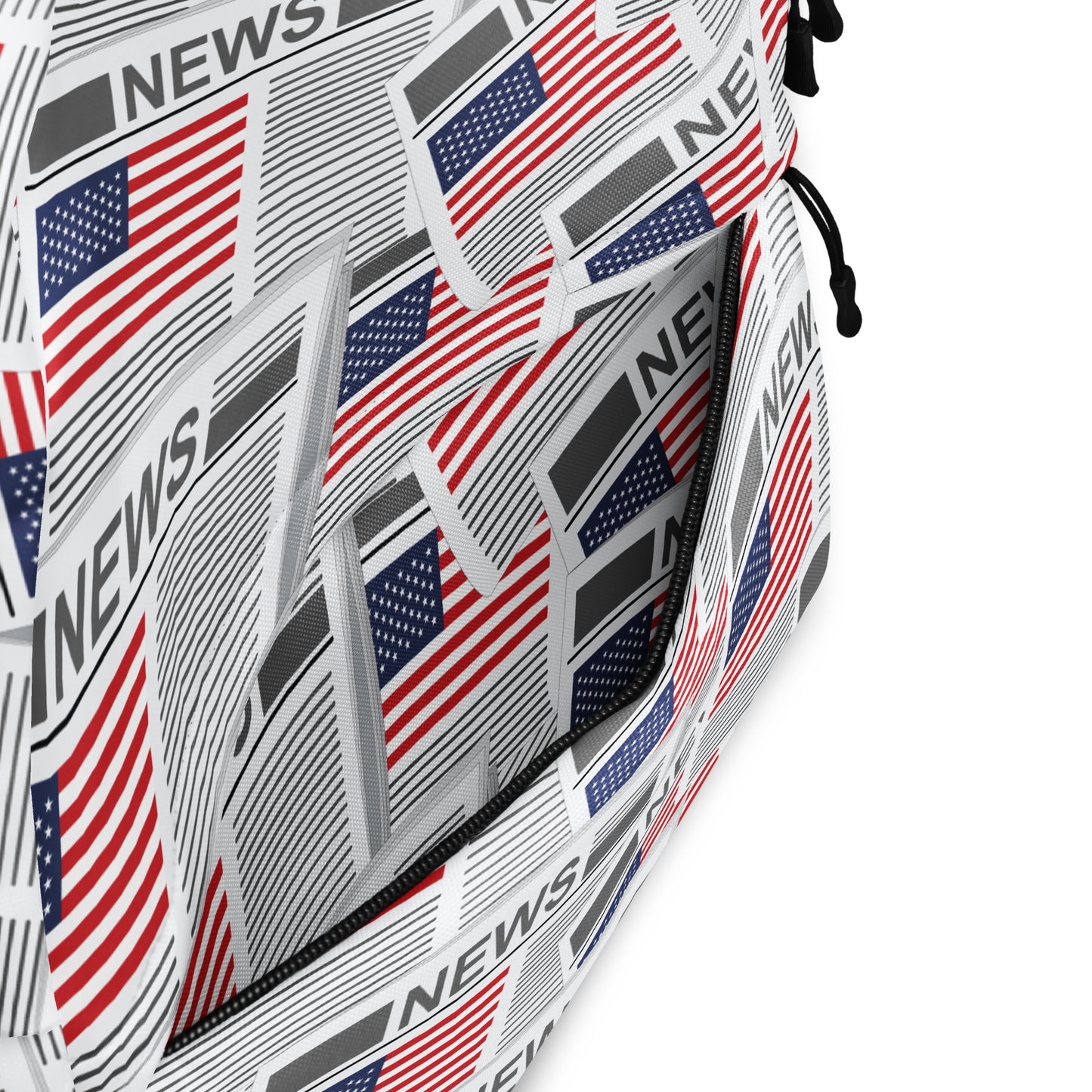 USA Newspapers 15" inches Laptop Backpack (White)