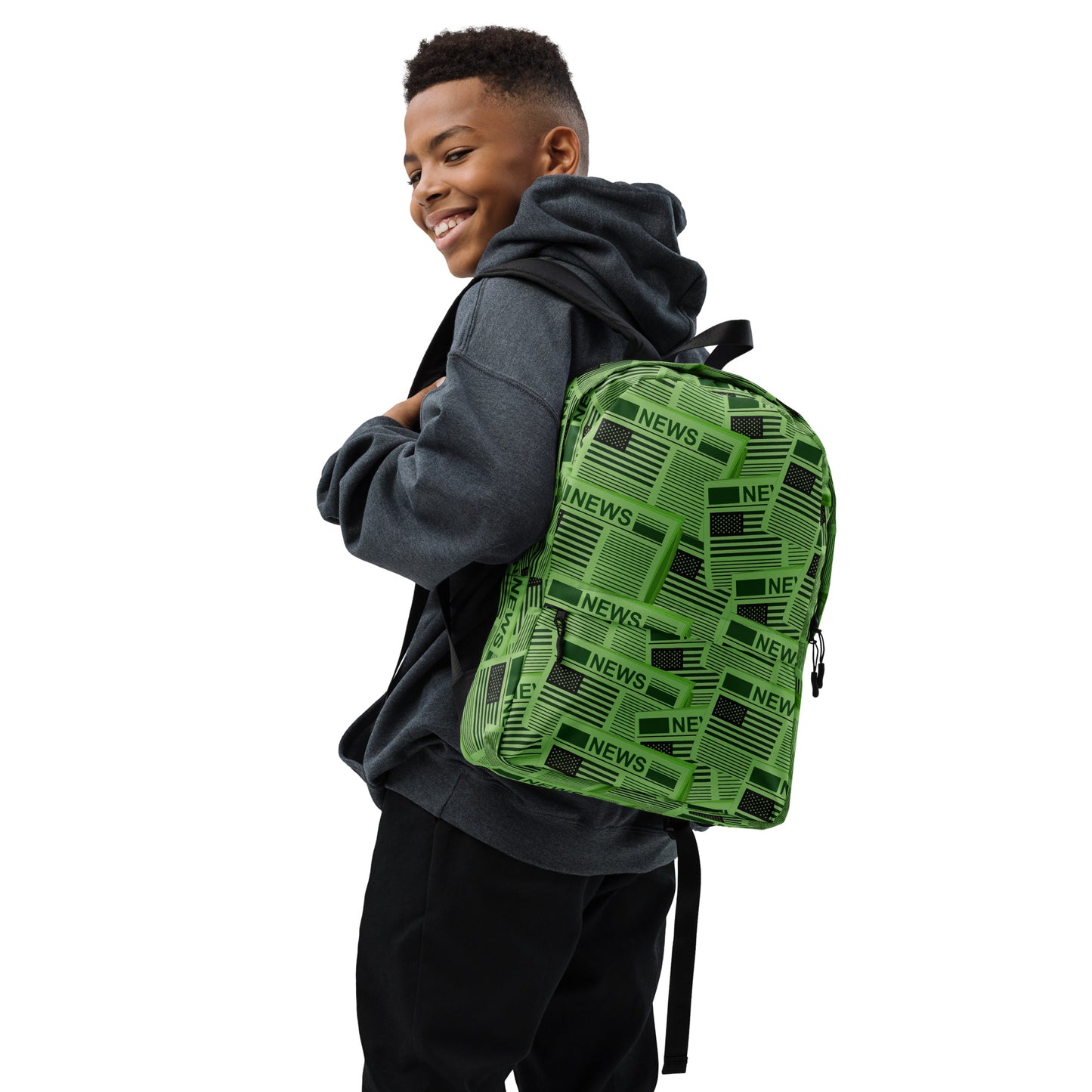 USA Newspapers 15" inches Laptop Backpack (Green)
