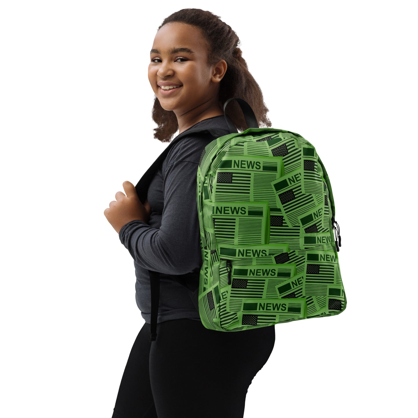 USA Newspapers 15" inches Laptop Backpack (Green)