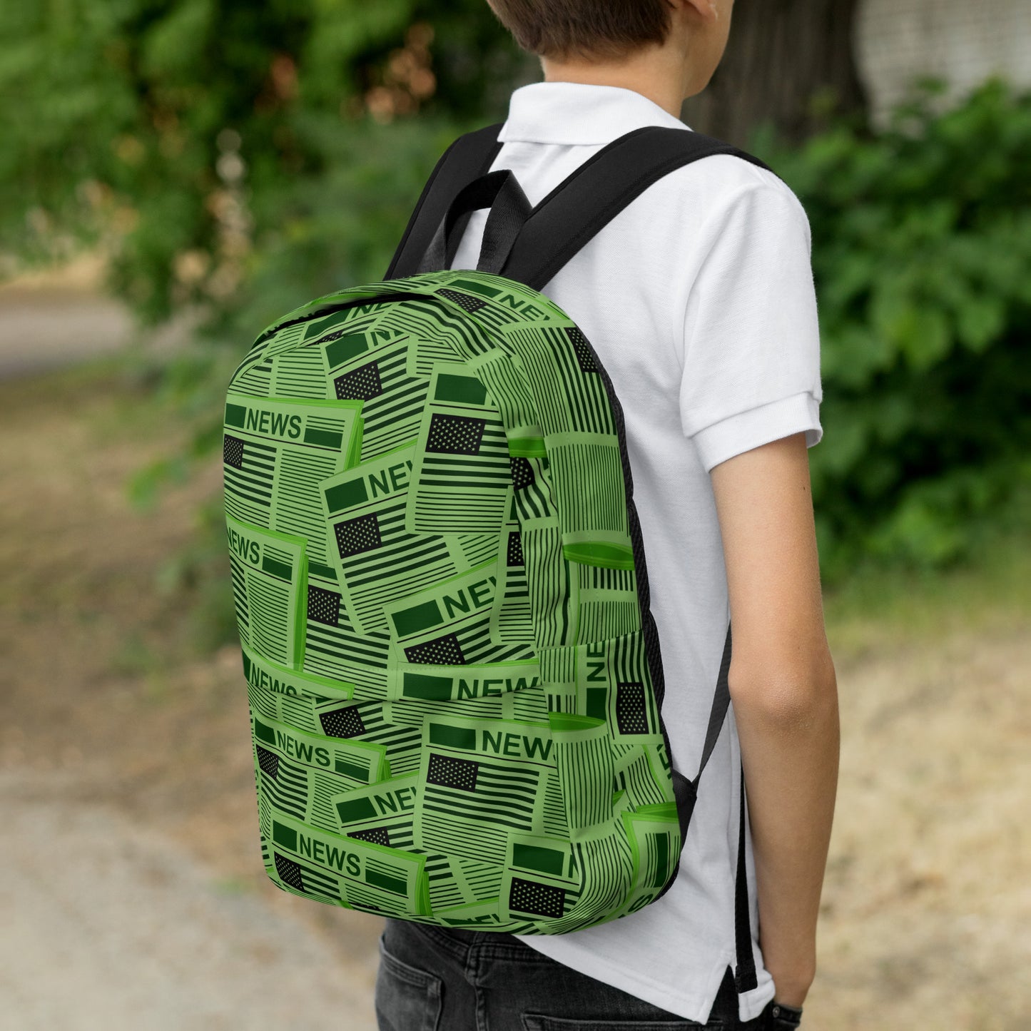 USA Newspapers 15" inches Laptop Backpack (Green)