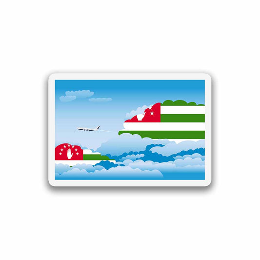 Abkhazia Airplane Day Clouds Sticker & Magnet