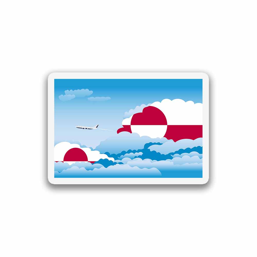 Greenland Airplane Day Clouds Sticker & Magnet