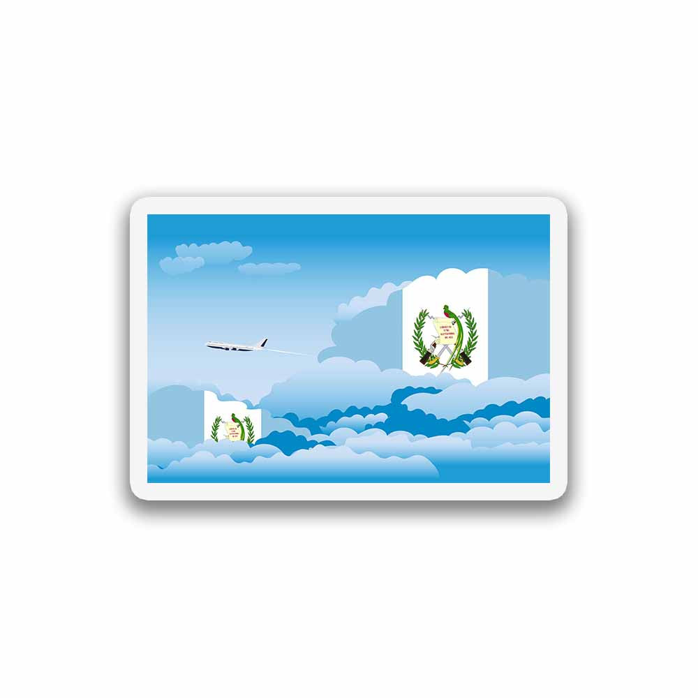 Guatemala Airplane Day Clouds Sticker & Magnet