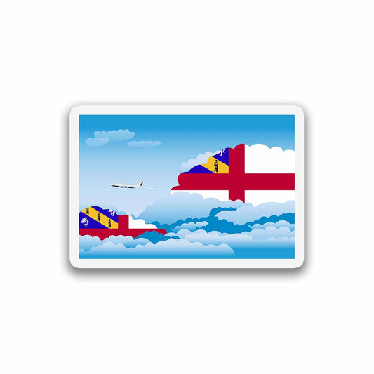 Herm Airplane Day Clouds Sticker & Magnet