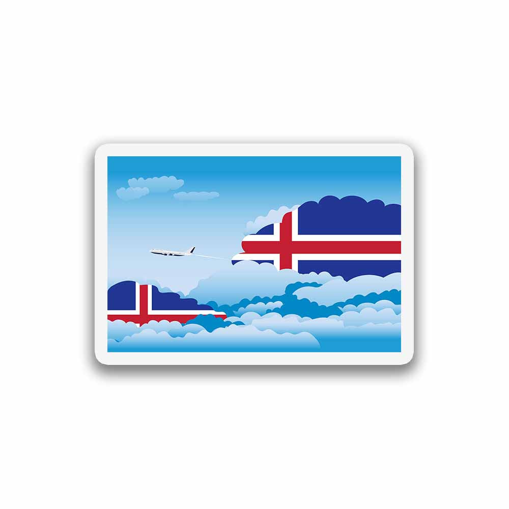 Iceland Airplane Day Clouds Sticker & Magnet