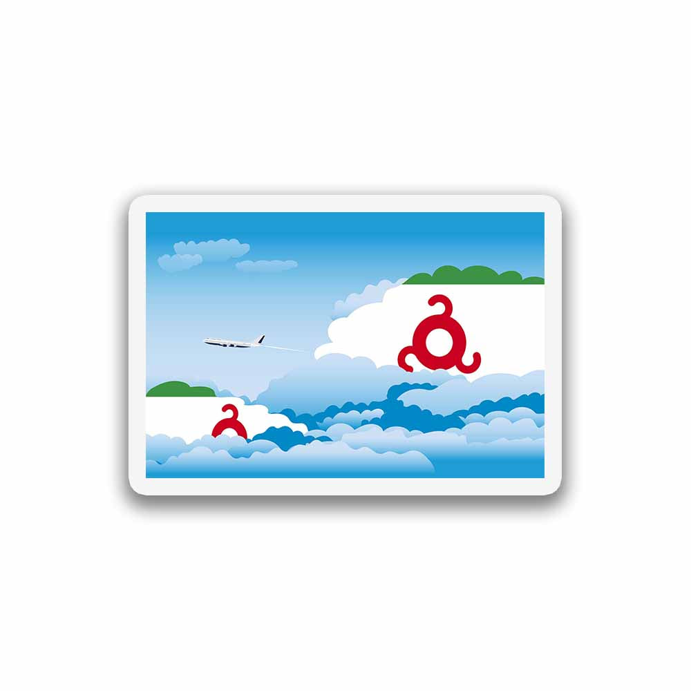 Ingushetia Airplane Day Clouds Sticker & Magnet