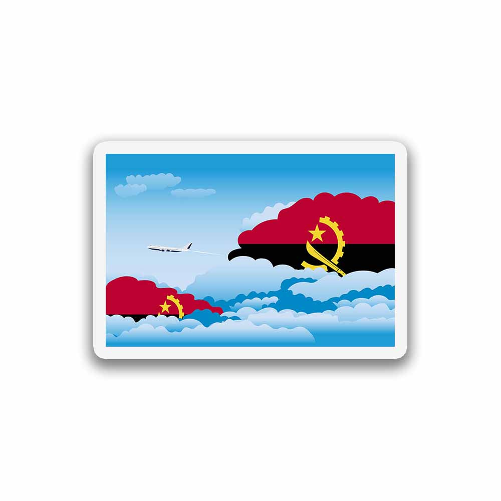 Angola Airplane Day Clouds Sticker & Magnet